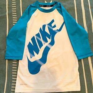 Nike Rashguard (blue/white) Size Small (Youth)